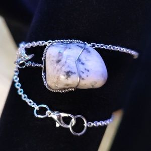 Handcrafted Wire Wrapped Tumbled Porcelain Jasper Necklace